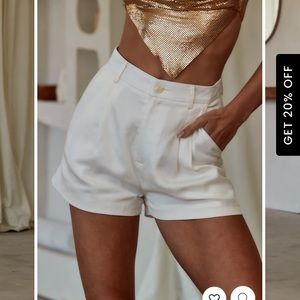 NWT White trouser shorts